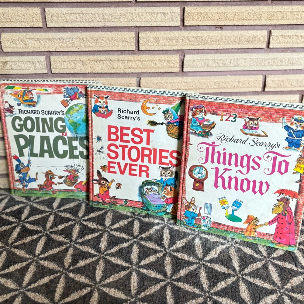 70's Richard Scarry's Children's Book Set - 3 - Going Places - Best Stories Ever